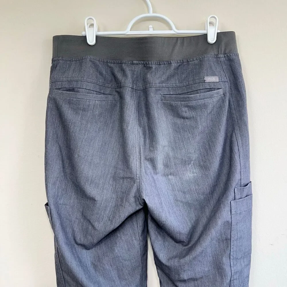 Figs Axim Cargo Scrub Pants Graphite Gray Medium Short Men